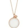 Ginette NY Collier Ever Disc Agate Blanche Or Rose