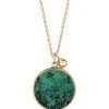 Ginette NY Collier Ever Disc Chrysocolle Or Rose