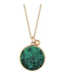 Shaker Jewels Magasin 18 Ginette NY Collier Ever Disc Chrysocolle Or Rose