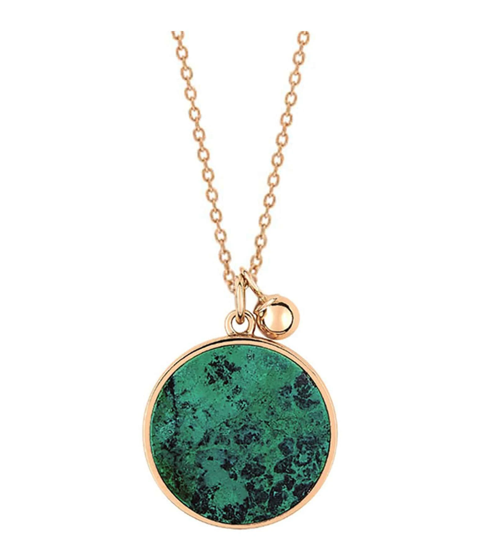 Ginette NY Collier Ever Disc Chrysocolle Or Rose 1 Ginette NY Collier Ever Disc Chrysocolle Or Rose