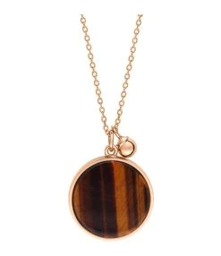 Ginette NY Collier Ever Disc Ćil De Tigre Or Rose