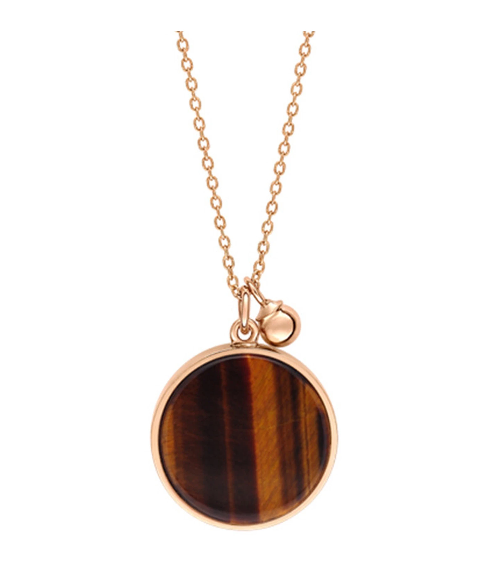 Ginette NY Collier Ever Disc Œil De Tigre Or Rose 1 Ginette NY Collier Ever Disc Œil De Tigre Or Rose