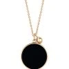 Ginette NY Collier Ever Disc Onyx Or Rose