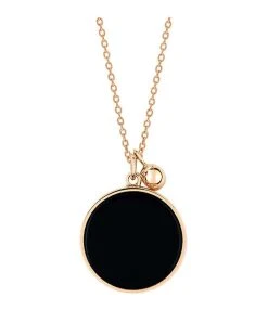 Ginette NY Collier Ever Disc Onyx Or Rose