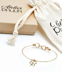 ATELIER PAULIN Jonc Pampille Trèfle Gold Filled Martelé, Exclusivité Lulli 7 ATELIER PAULIN Jonc Pampille Trèfle Gold Filled Martelé, Exclusivité Lulli -Shaker Jewels Magasin exclu paulin 6