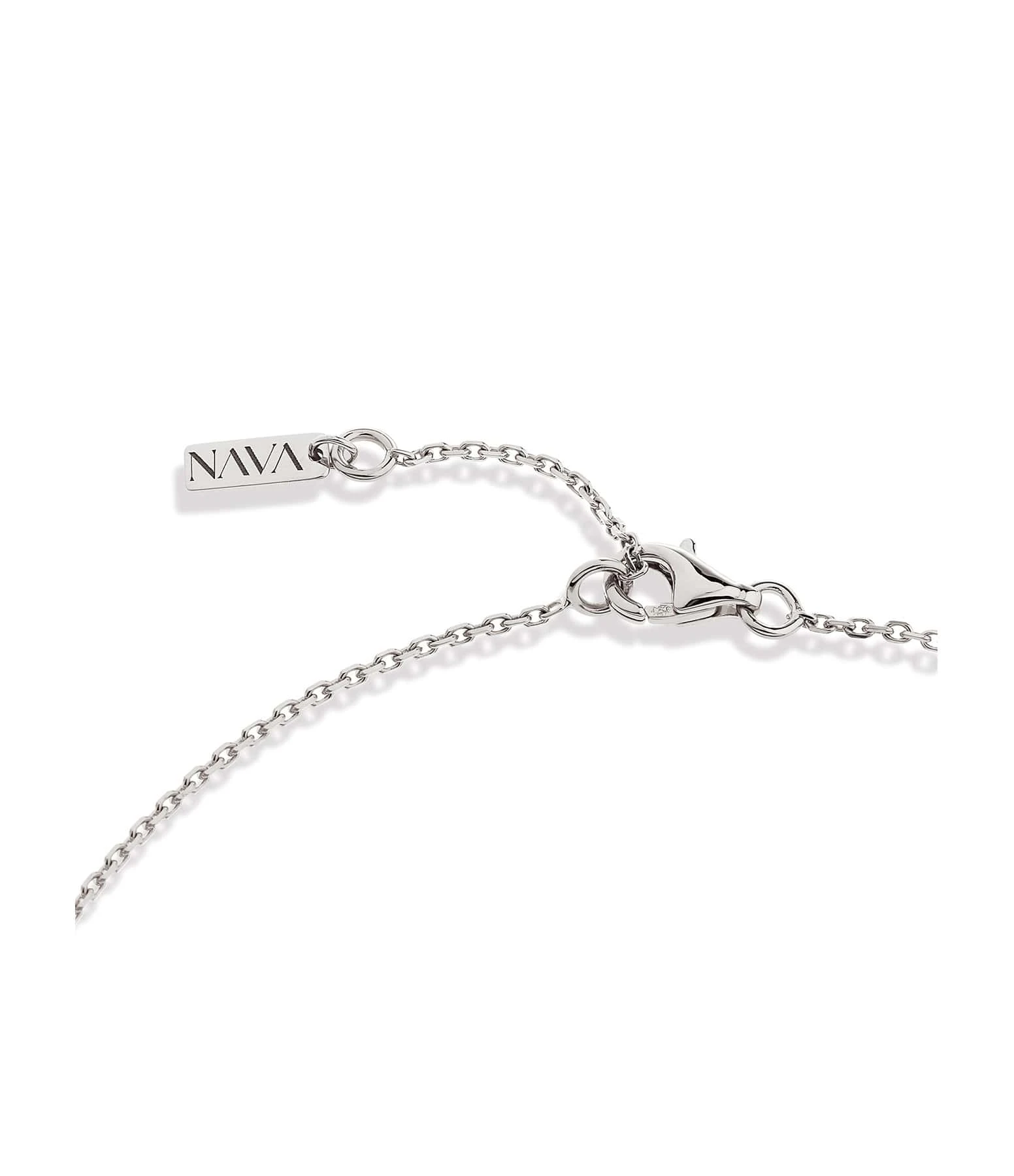 NAVA JOAILLERIE Collier Cheyenne Mini-Losange Diamants Or Blanc 2 NAVA JOAILLERIE Collier Cheyenne Mini-Losange Diamants Or Blanc – Image 2