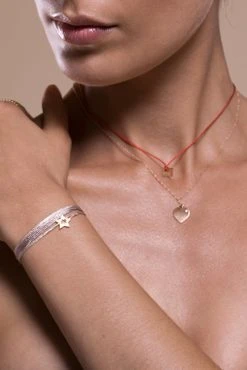 Ginette NY Collier Mini Plate Soie Or Rose 5 Ginette NY Collier Mini Plate Soie Or Rose -Shaker Jewels Magasin file 31 32 1