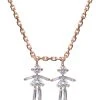 LITTLE ONES Collier Emblématique Fille Fille Or Rose Diamants