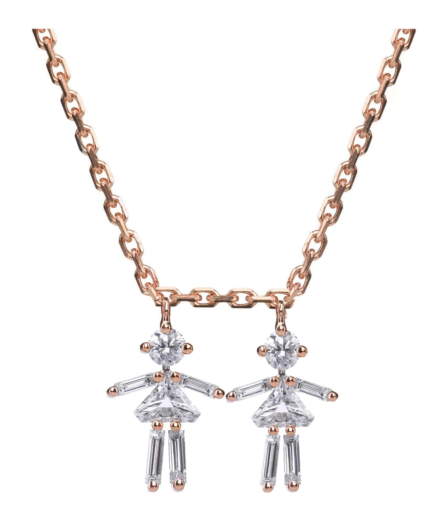 LITTLE ONES Collier Emblématique Fille Fille Or Rose Diamants 1 LITTLE ONES Collier Emblématique Fille Fille Or Rose Diamants