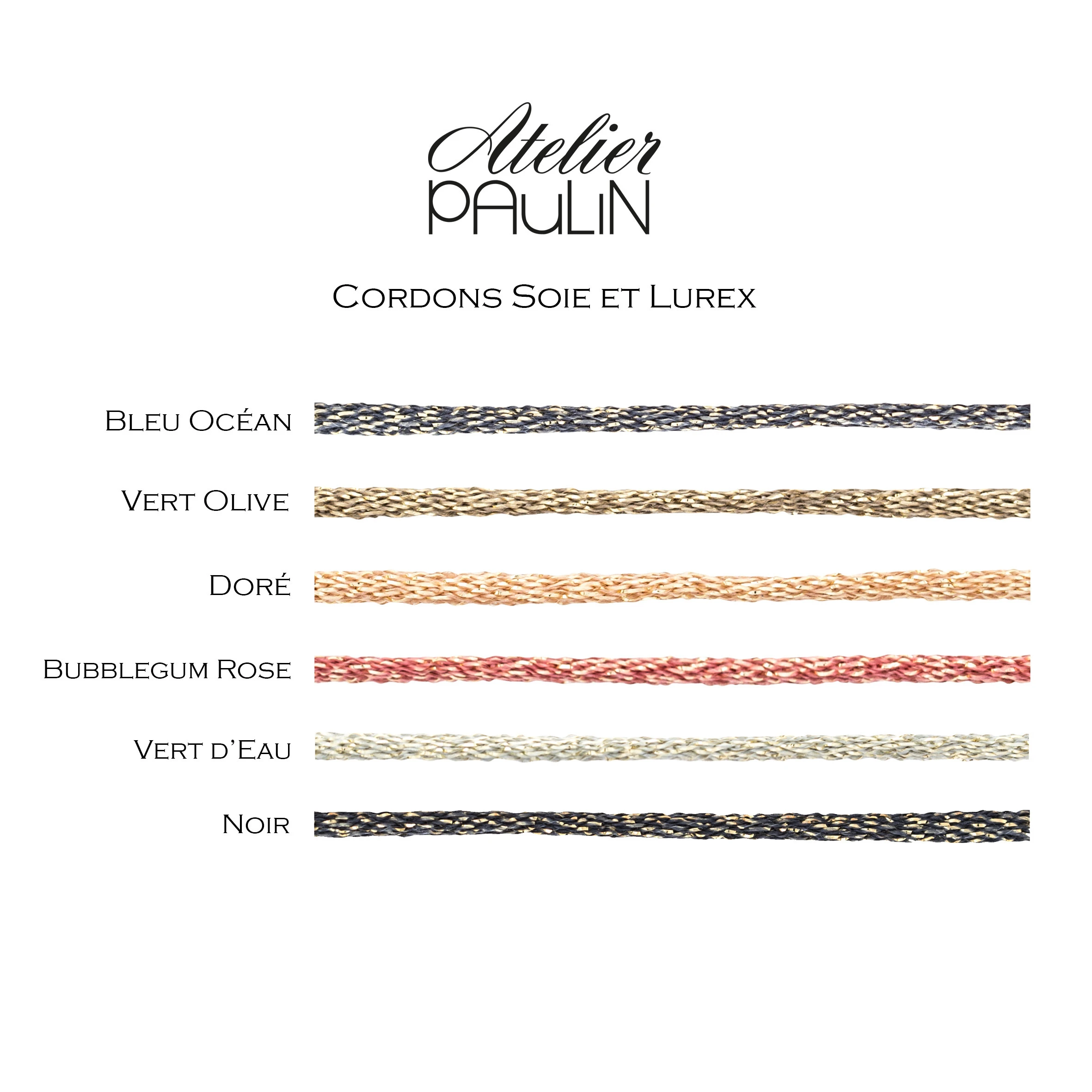 ATELIER PAULIN Bracelet Cordon Lurex Amour Gold Filled 2 ATELIER PAULIN Bracelet Cordon Lurex Amour Gold Filled – Image 2