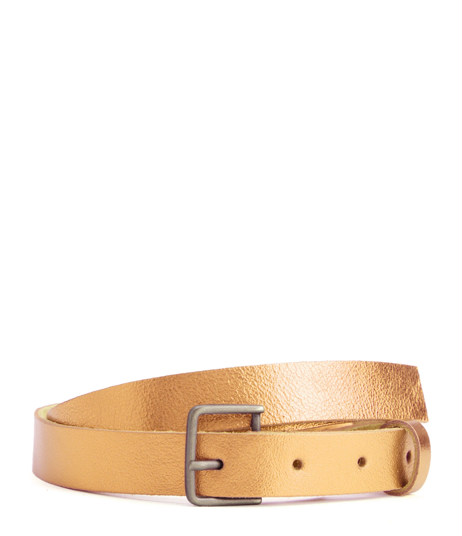 FORTE_FORTE Ceinture Cuir Suédé Jaune Or 1 FORTE_FORTE Ceinture Cuir Suédé Jaune Or