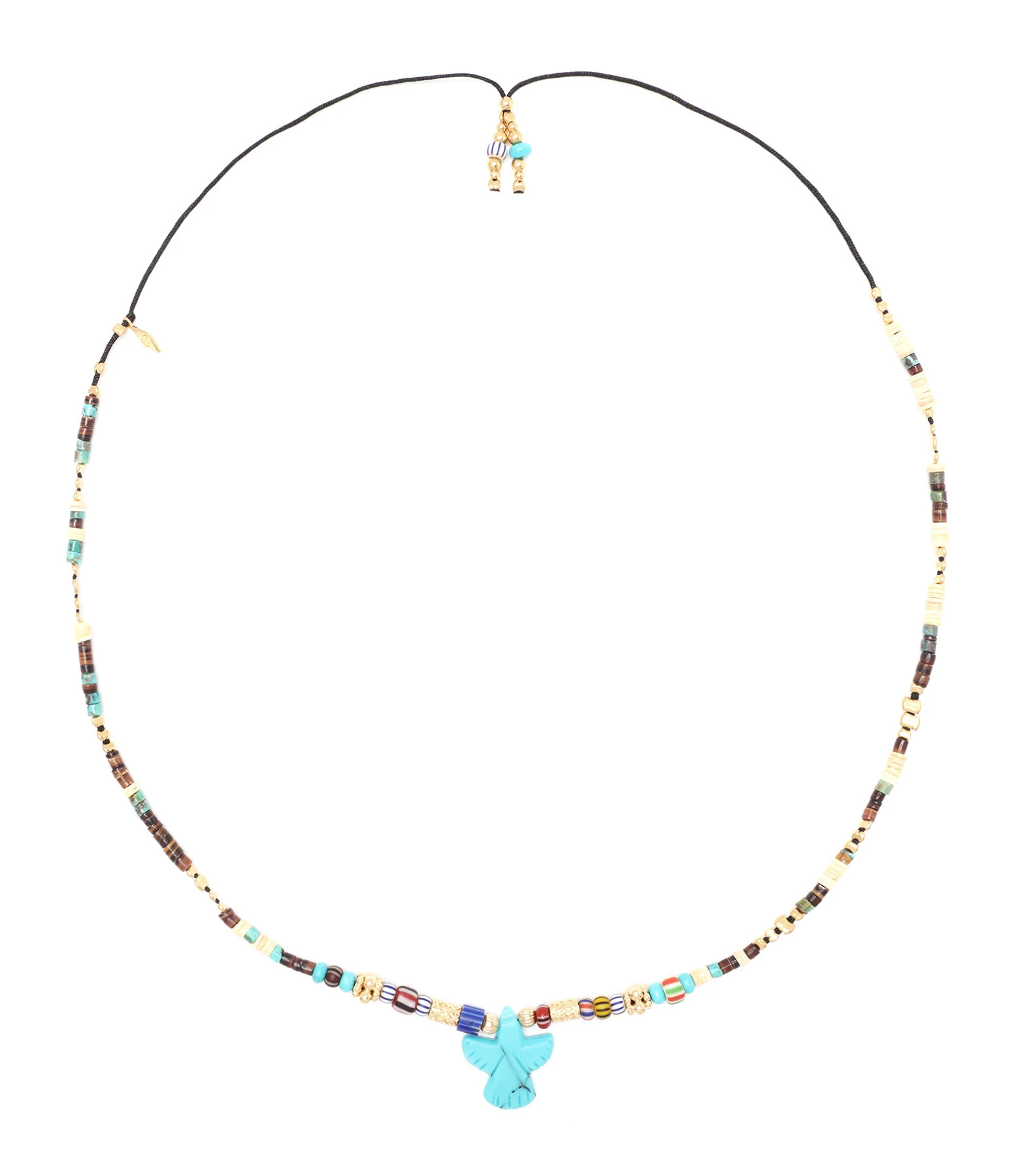 GACHON POTHIER Collier Epure Bird 2 Turquoise 1 GACHON POTHIER Collier Epure Bird 2 Turquoise