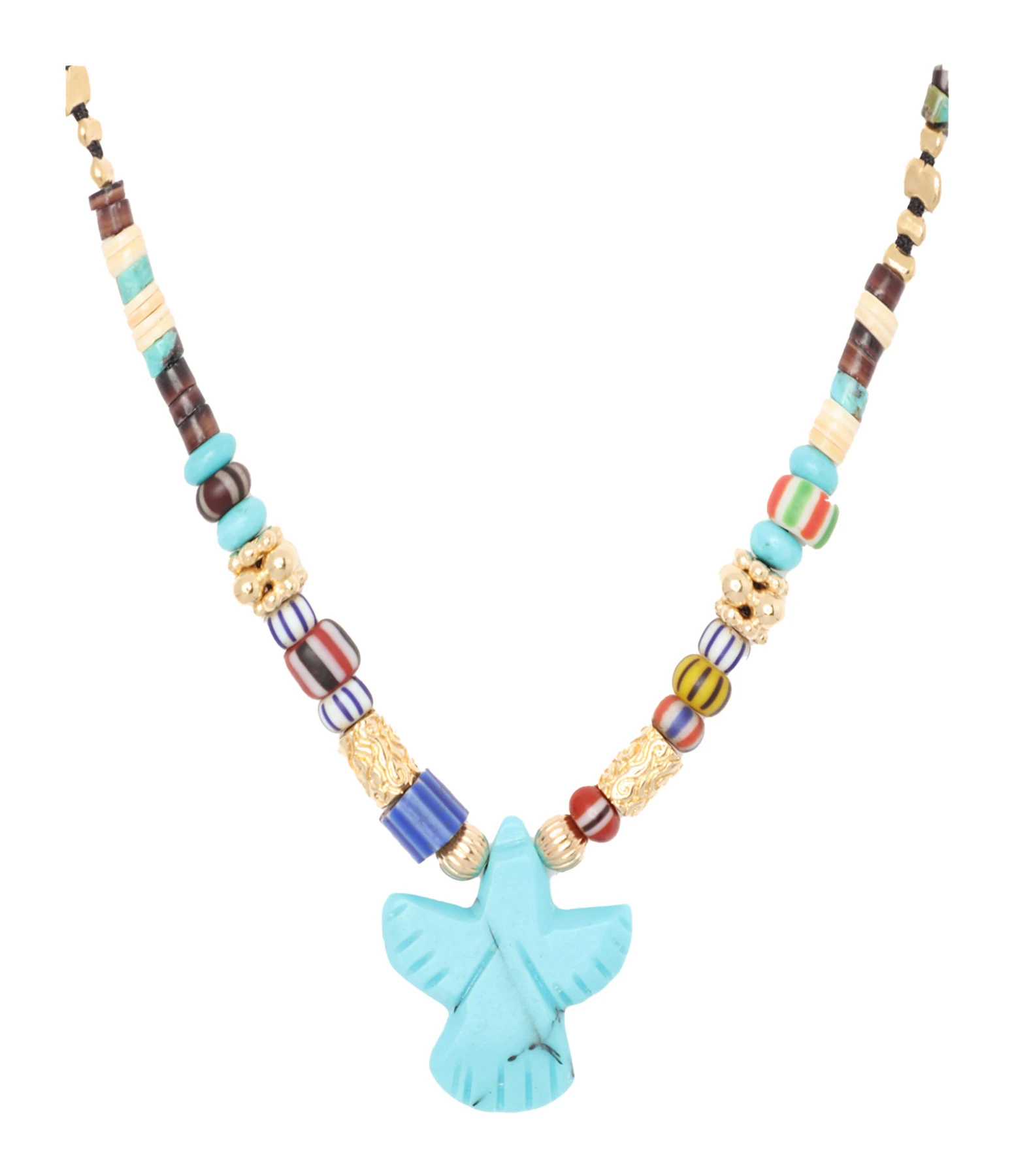 GACHON POTHIER Collier Epure Bird 2 Turquoise 2 GACHON POTHIER Collier Epure Bird 2 Turquoise – Image 2