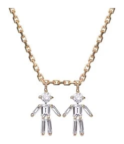 LITTLE ONES Collier Emblématique Garçon Garçon Or Jaune Diamants