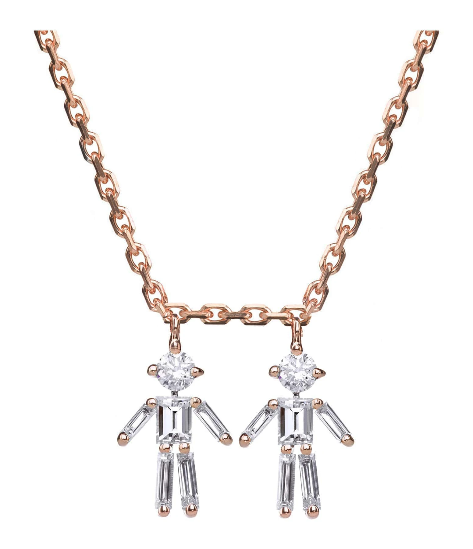LITTLE ONES Collier Emblématique Garçon Garçon Or Rose Diamant 1 LITTLE ONES Collier Emblématique Garçon Garçon Or Rose Diamant