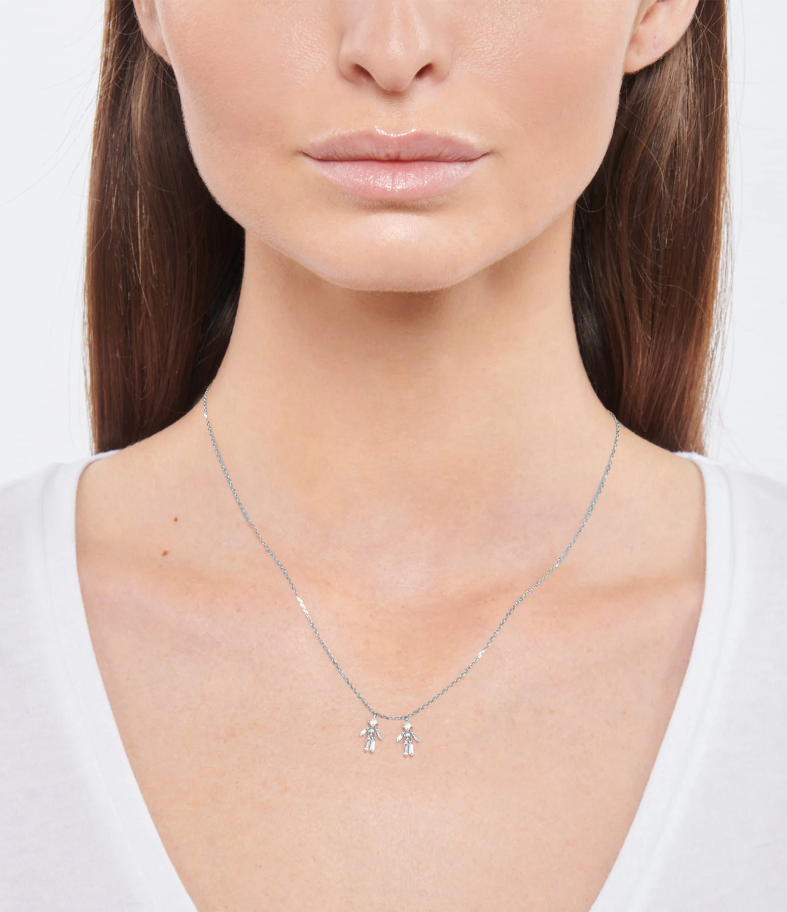 LITTLE ONES Collier Emblématique Garçon Garçon Or Blanc Diamants 2 LITTLE ONES Collier Emblématique Garçon Garçon Or Blanc Diamants – Image 2