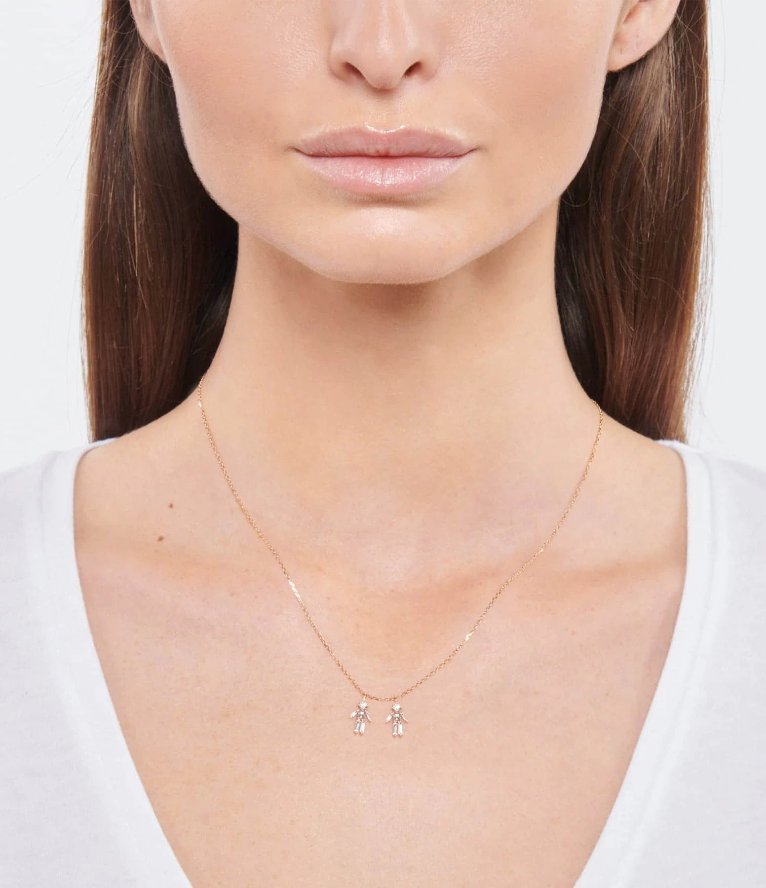 LITTLE ONES Collier Emblématique Garçon Garçon Or Rose Diamant 2 LITTLE ONES Collier Emblématique Garçon Garçon Or Rose Diamant – Image 2