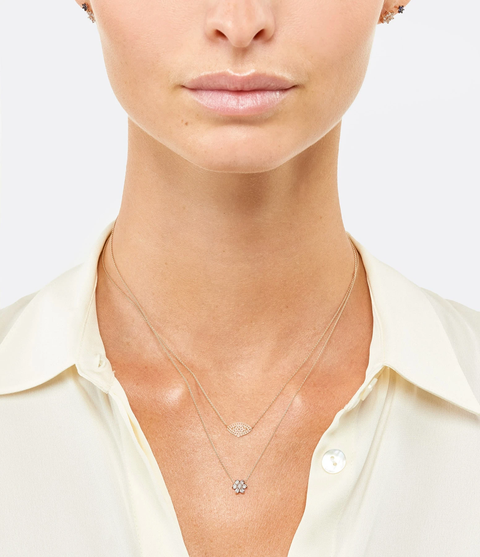 Ginette NY Collier Mini Ajna Or Rose 2 Ginette NY Collier Mini Ajna Or Rose â Image 2