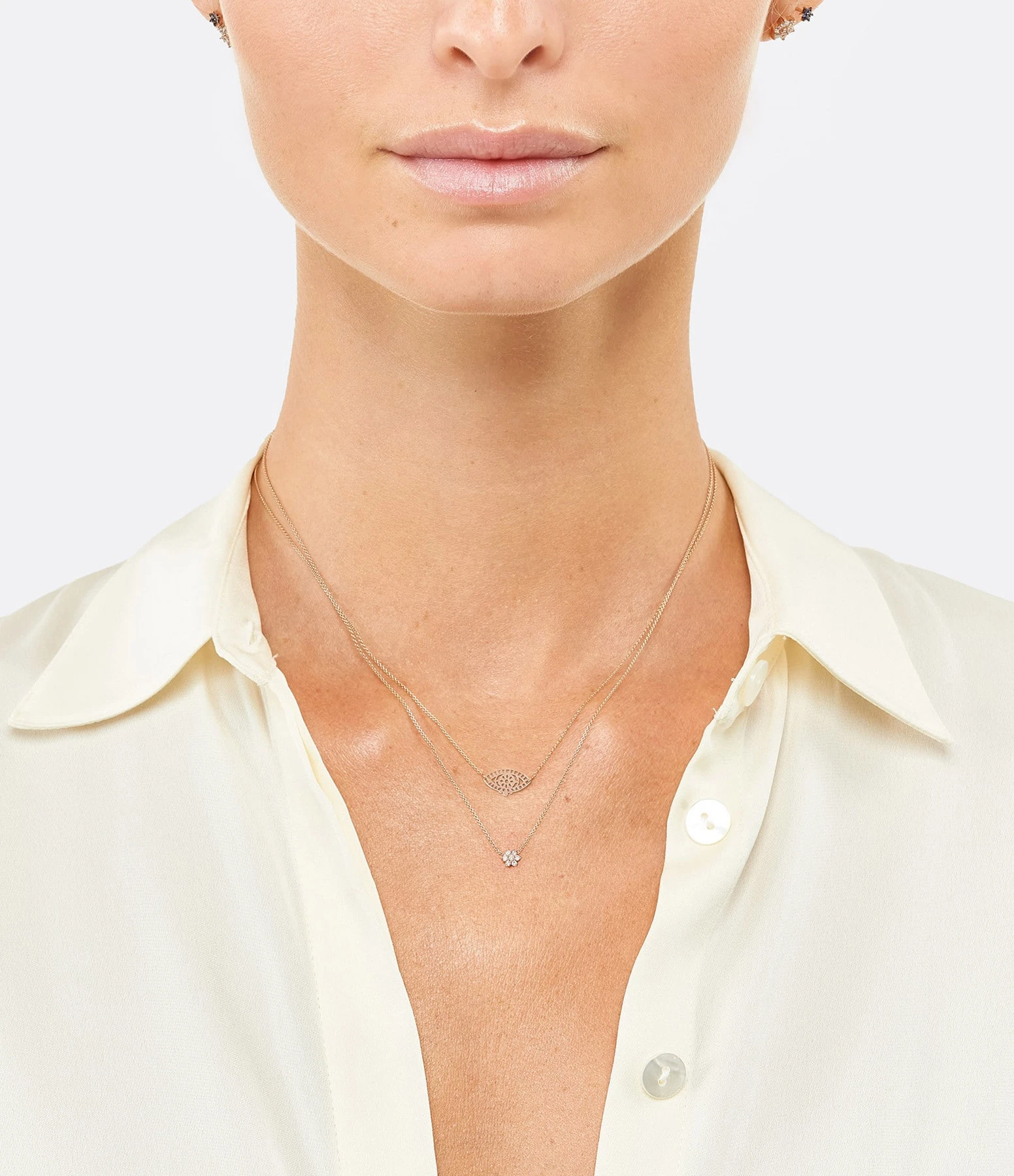 Ginette NY Collier Mini Ajna Or Rose 4 Ginette NY Collier Mini Ajna Or Rose â Image 4