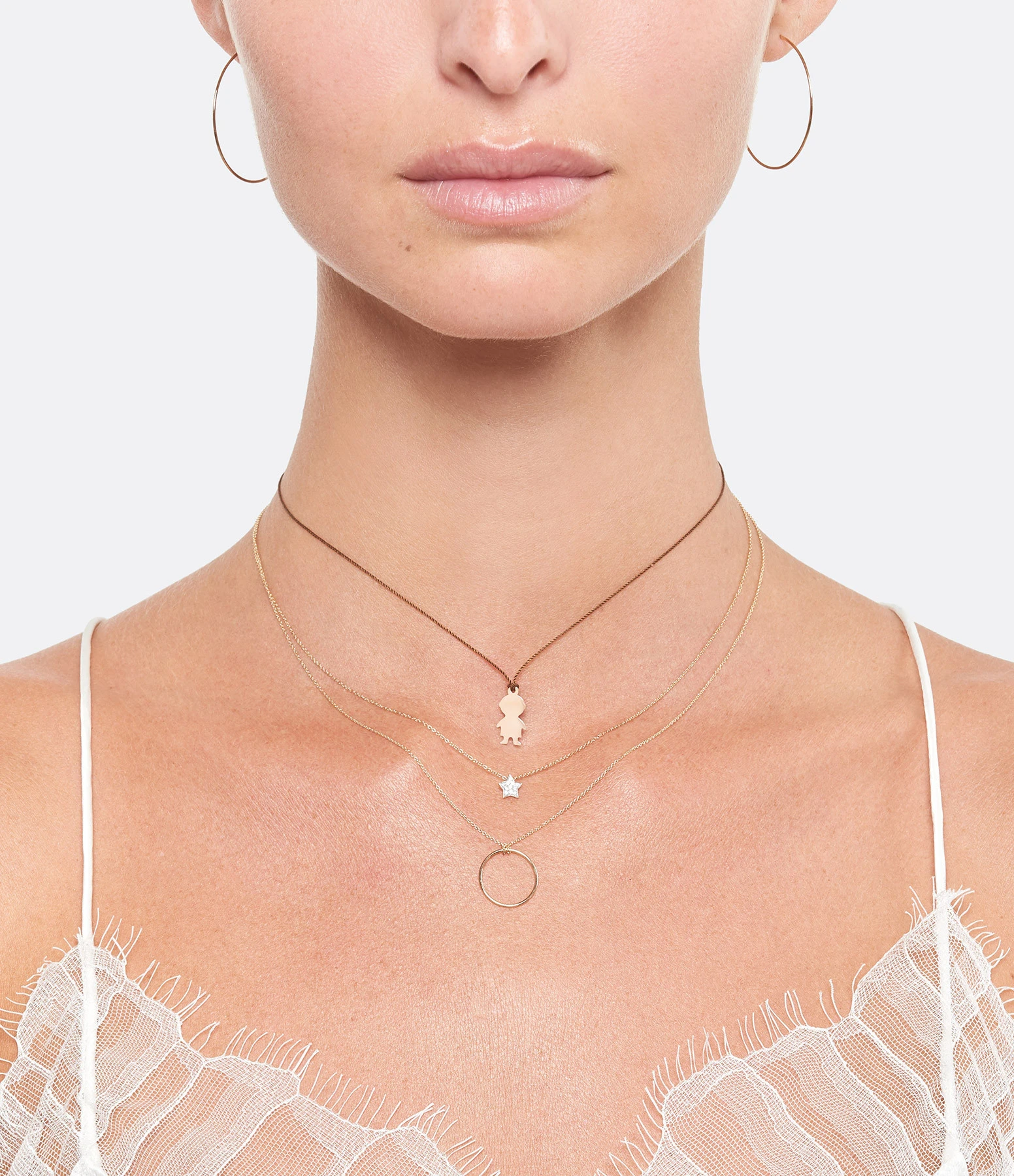 Ginette NY Collier Circles Mini Or Rose 2 Ginette NY Collier Circles Mini Or Rose – Image 2