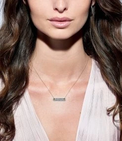 Ginette NY Collier Baguette Mini Or Rose Diamants 7 Ginette NY Collier Baguette Mini Or Rose Diamants -Shaker Jewels Magasin gincm look20180427 137