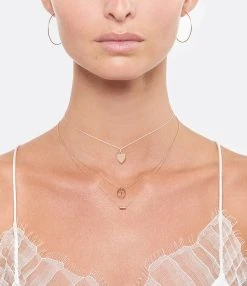 Ginette NY Collier Mini Cœur Soie Or Rose 6 Ginette NY Collier Mini Cœur Soie Or Rose -Shaker Jewels Magasin gincm look20200610 124