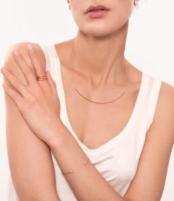 Ginette NY Jonc Choker Single Or Rose Diamants -Shaker Jewels Magasin ginette24 2