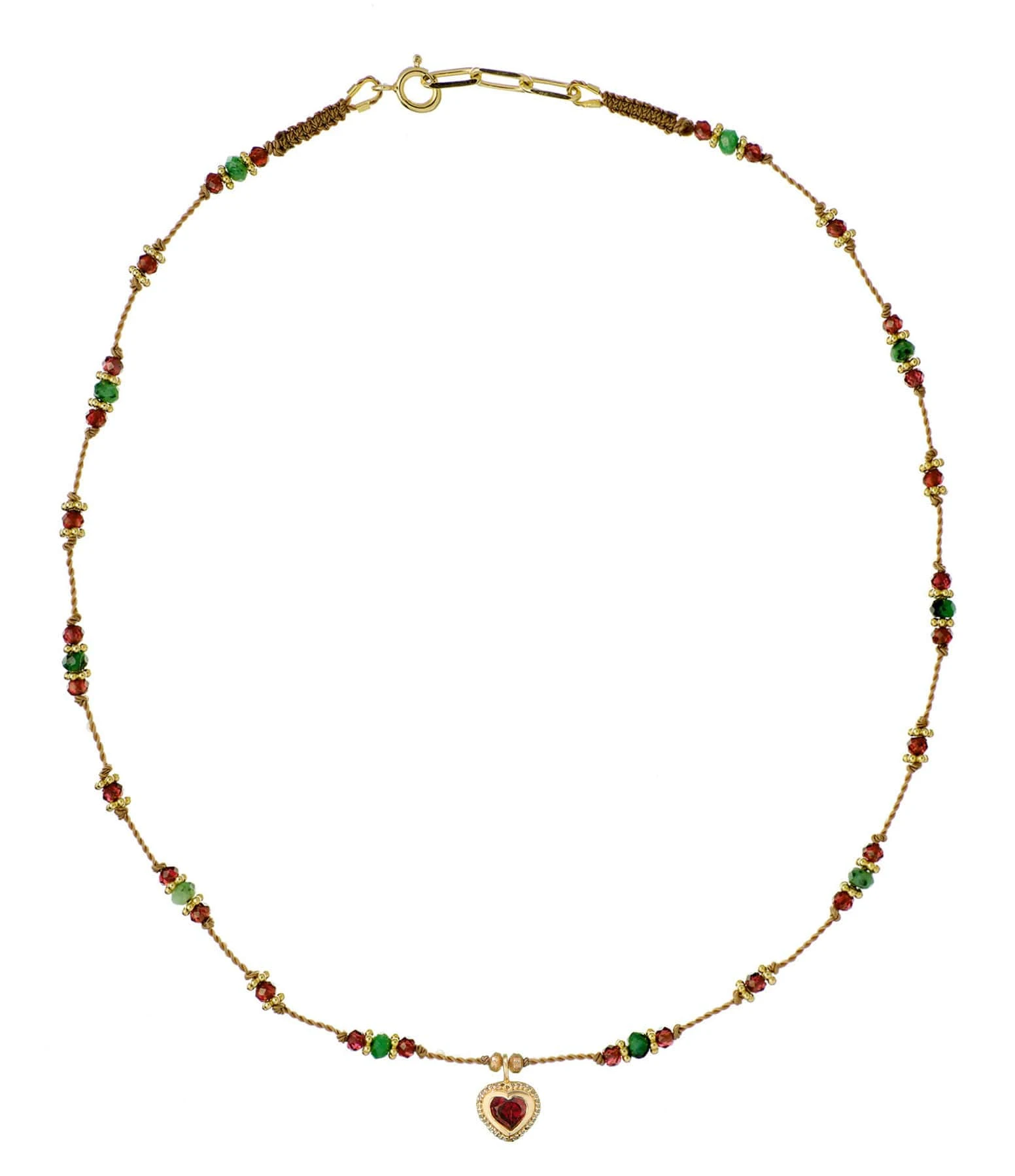 TITYARAVY Collier Gini Rubis Argent Doré 1 TITYARAVY Collier Gini Rubis Argent Doré