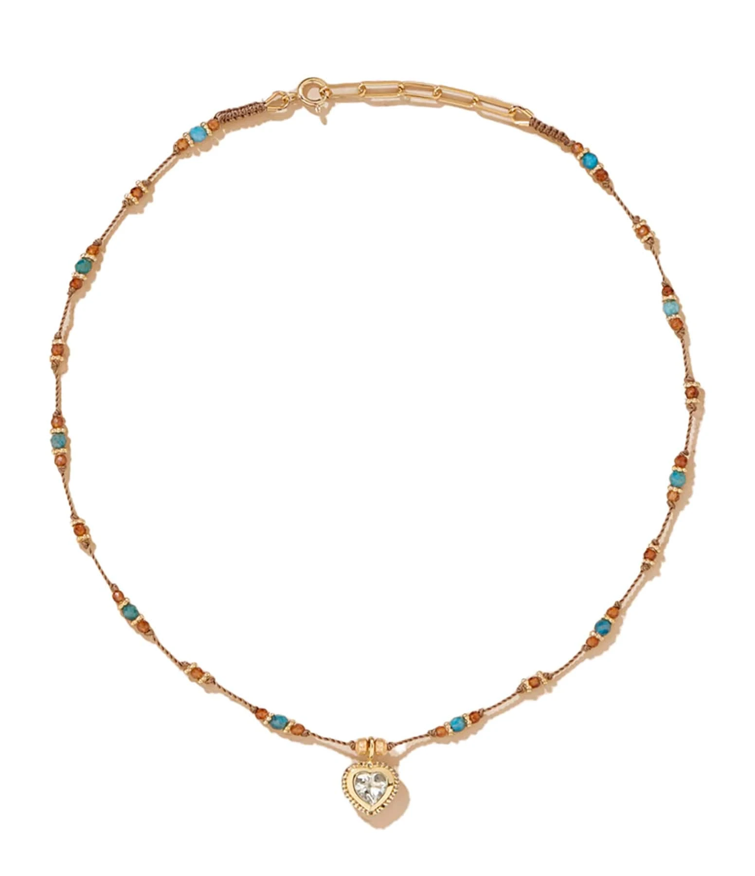 TITYARAVY Collier Gini Apatite Argent Doré 1 TITYARAVY Collier Gini Apatite Argent Doré