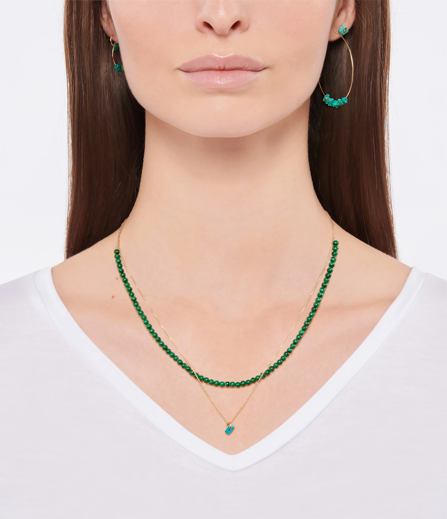 Ginette NY Collier Jala PM Chrysocolle Or Rose 2 Ginette NY Collier Jala PM Chrysocolle Or Rose – Image 2