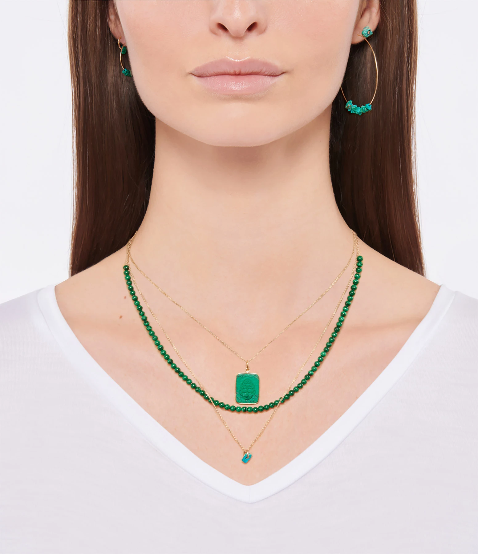 Ginette NY Collier Jala PM Chrysocolle Or Rose 3 Ginette NY Collier Jala PM Chrysocolle Or Rose – Image 3