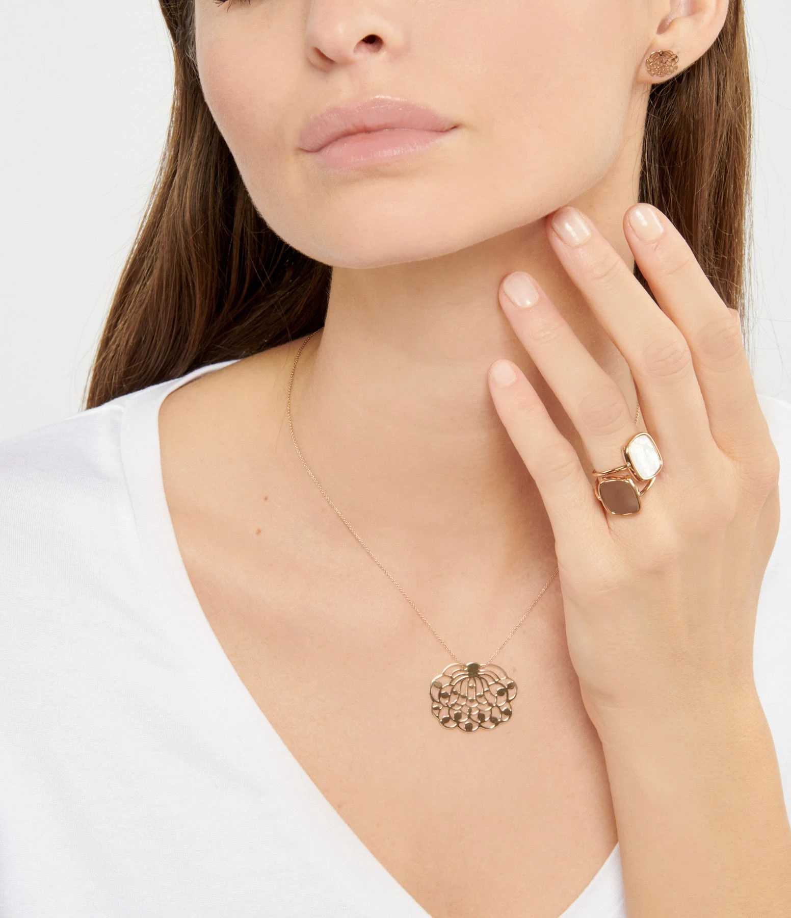 Ginette NY Collier Lotus Or Rose 3 Ginette NY Collier Lotus Or Rose – Image 3