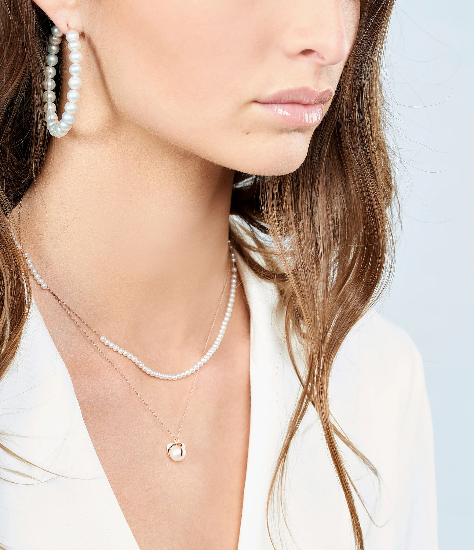 Ginette NY Collier Maria Mini Boulier Or Rose Perle 2 Ginette NY Collier Maria Mini Boulier Or Rose Perle – Image 2