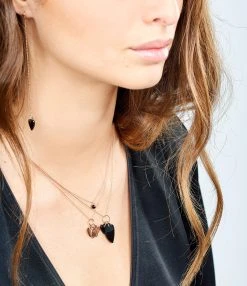 Ginette NY Collier Angèle 3 Mini Cœurs Or Rose 5 Ginette NY Collier Angèle 3 Mini Cœurs Or Rose -Shaker Jewels Magasin ginma look20181220 66 1