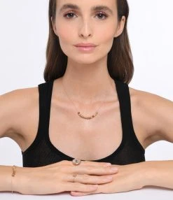 Ginette NY Bague Ever Mini Disc Jaspe Or Rose -Shaker Jewels Magasin ginre look20221223 116