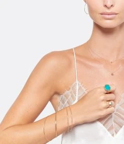 Ginette NY Bague Disc Or Rose Turquoise -Shaker Jewels Magasin ginrf look20200610 198