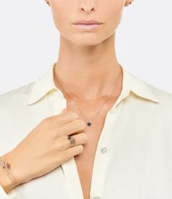 Ginette NY Bague Mini Star Saphirs Or Rose -Shaker Jewels Magasin ginrs look20200904 78 1