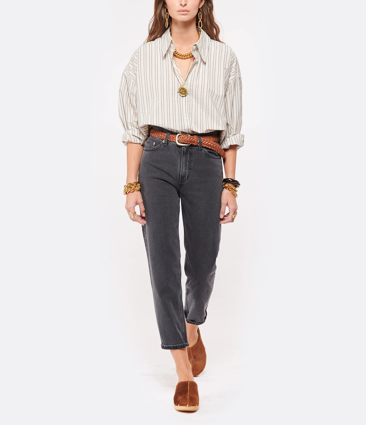 Golden Goose Ceinture Houston Cuir Tressé Marron 4 Golden Goose Ceinture Houston Cuir Tressé Marron – Image 4