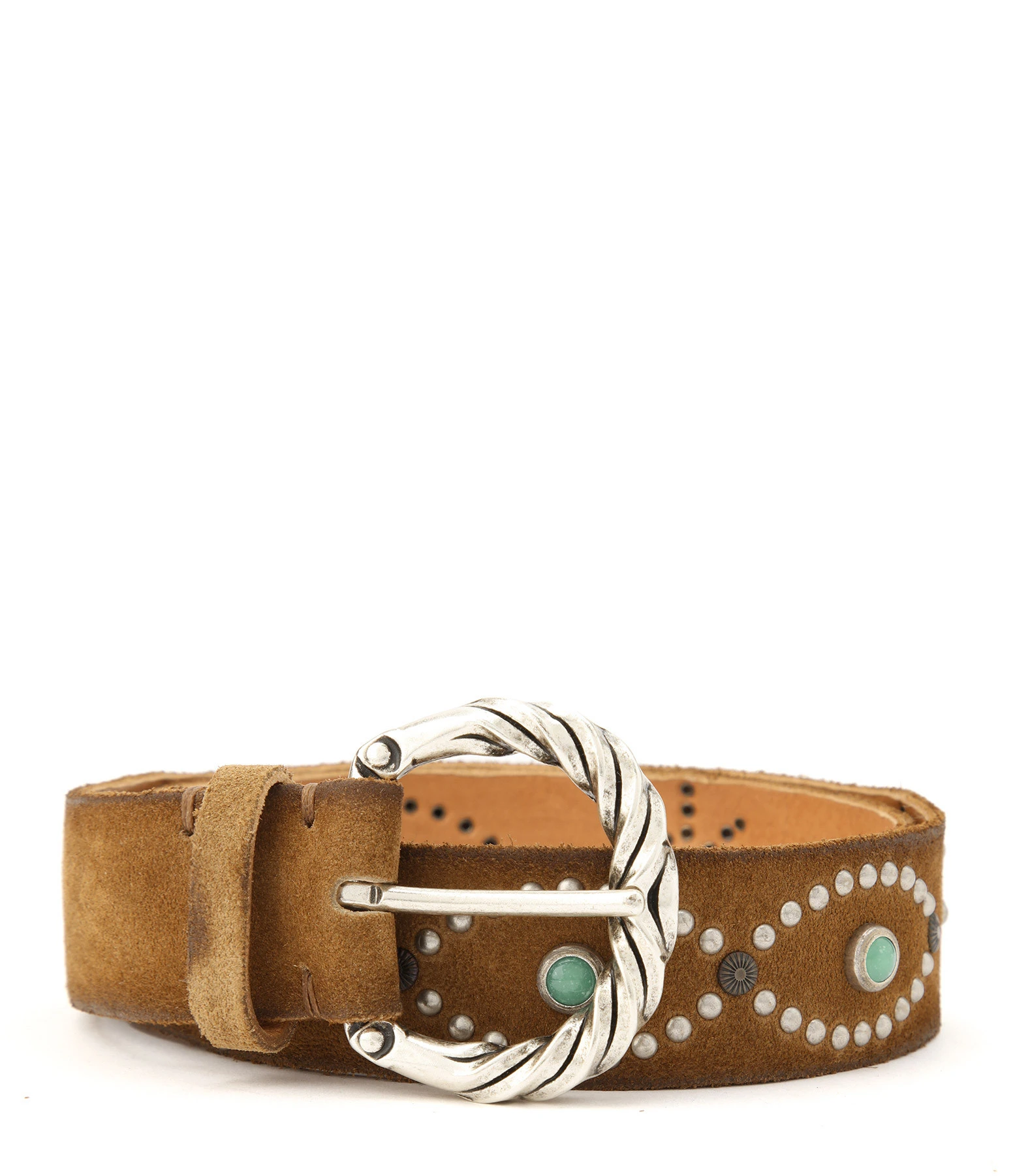 Golden Goose Ceinture Dallas Clous Cuir Marron 1 Golden Goose Ceinture Dallas Clous Cuir Marron