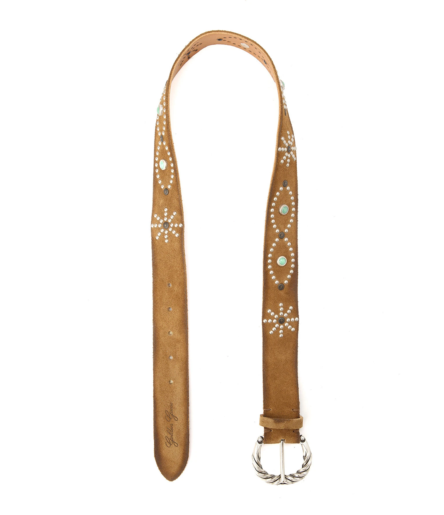 Golden Goose Ceinture Dallas Clous Cuir Marron 2 Golden Goose Ceinture Dallas Clous Cuir Marron – Image 2