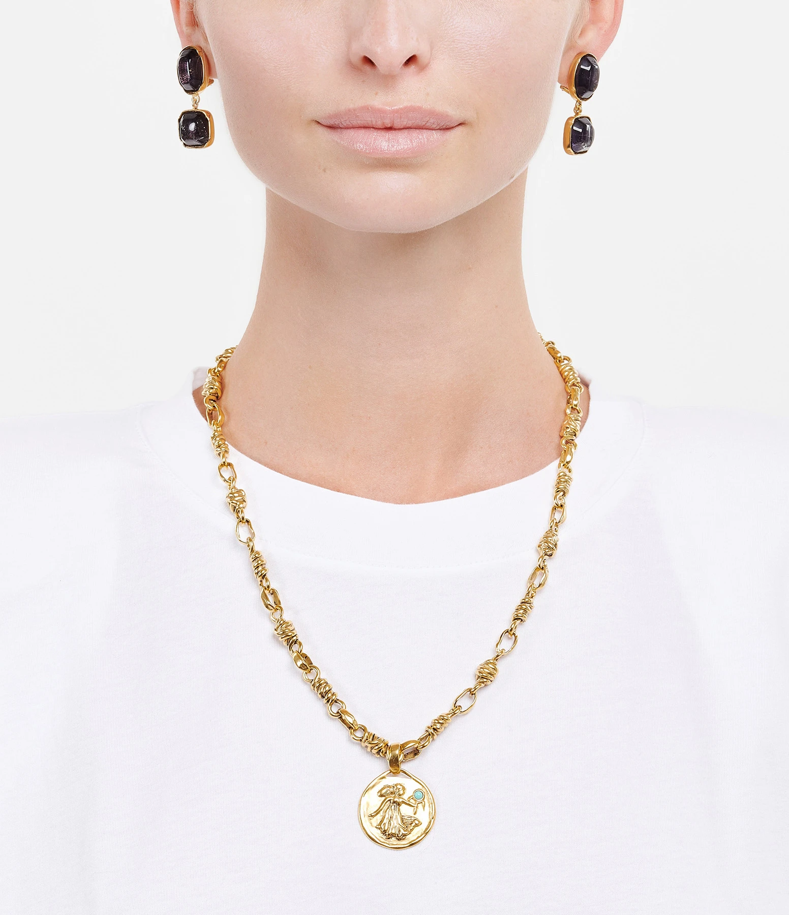 GOOSSENS PARIS Collier Talisman Astro Vierge Turquoise 3 GOOSSENS PARIS Collier Talisman Astro Vierge Turquoise – Image 3