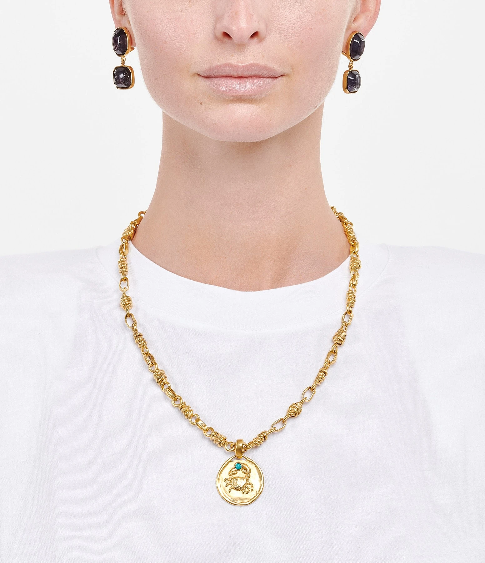 GOOSSENS PARIS Collier Talisman Astro Cancer Turquoise 3 GOOSSENS PARIS Collier Talisman Astro Cancer Turquoise â Image 3