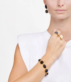 GOOSSENS PARIS Bague Cabochon Carré Cristal De Roche Bleu Montana -Shaker Jewels Magasin gooss look20201006 171 violet