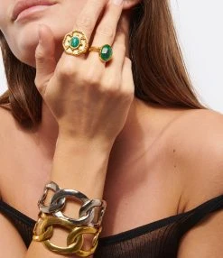 GOOSSENS PARIS Manchette Lhassa Grand Modèle Palladium -Shaker Jewels Magasin gooss look20221026 266