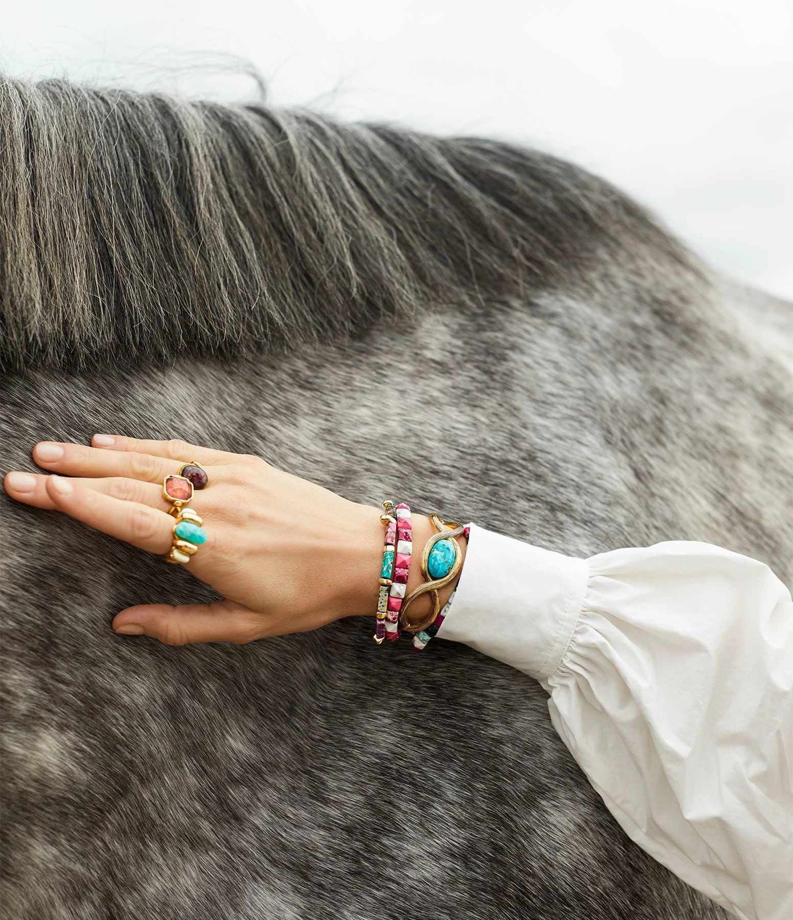 GOOSSENS PARIS Bague Cabochon Ovale Cristal De Roche Vieux Rose 3 GOOSSENS PARIS Bague Cabochon Ovale Cristal De Roche Vieux Rose – Image 3