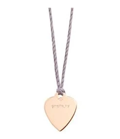 Ginette NY Collier Mini CĆur Soie Or Rose