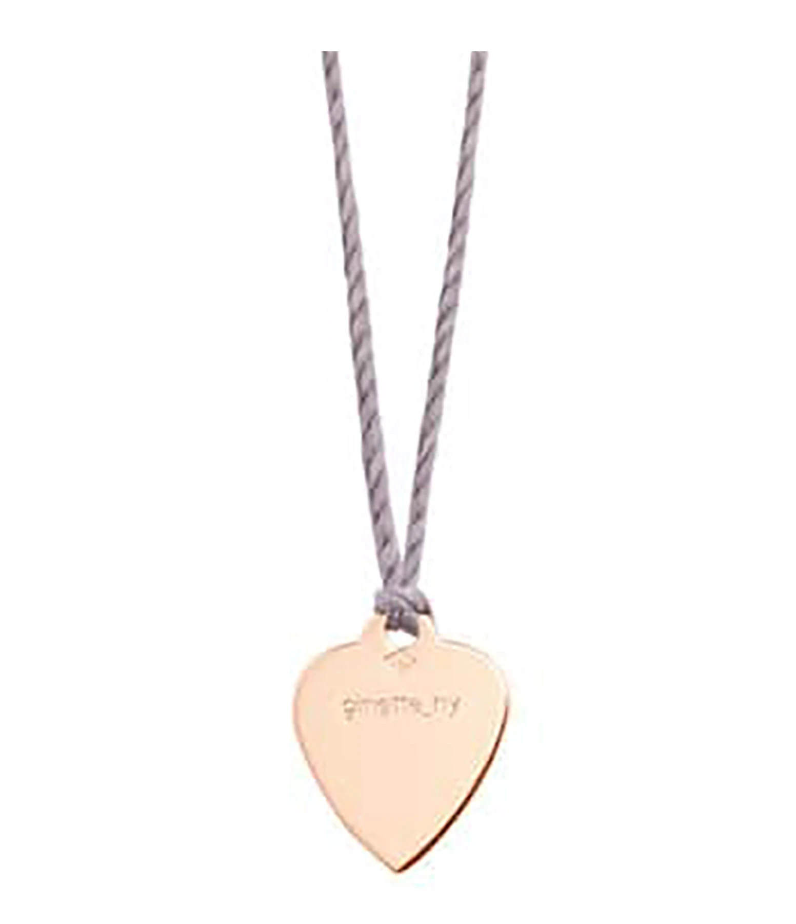 Ginette NY Collier Mini Cœur Soie Or Rose 1 Ginette NY Collier Mini Cœur Soie Or Rose