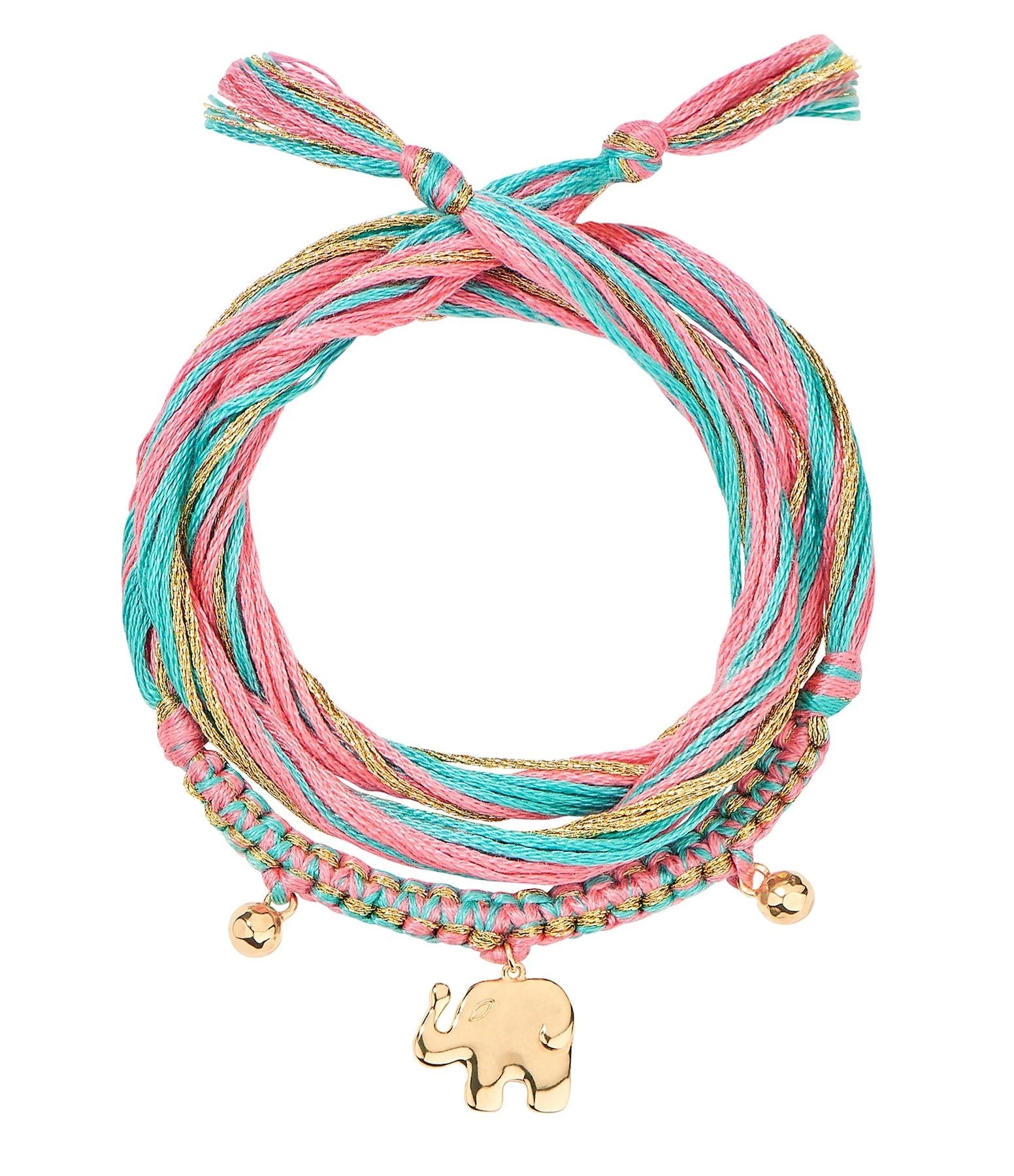 Aurélie Bidermann Bracelet Honolulu Charm Éléphant Rose Turquoise 1 Aurélie Bidermann Bracelet Honolulu Charm Éléphant Rose Turquoise