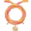 Aurélie Bidermann Bracelet Honolulu Charm Fleur Orange Rose