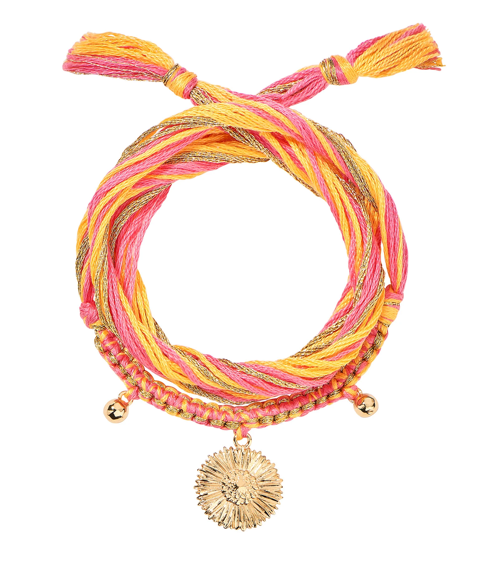 Aurélie Bidermann Bracelet Honolulu Charm Fleur Orange Rose 1 Aurélie Bidermann Bracelet Honolulu Charm Fleur Orange Rose